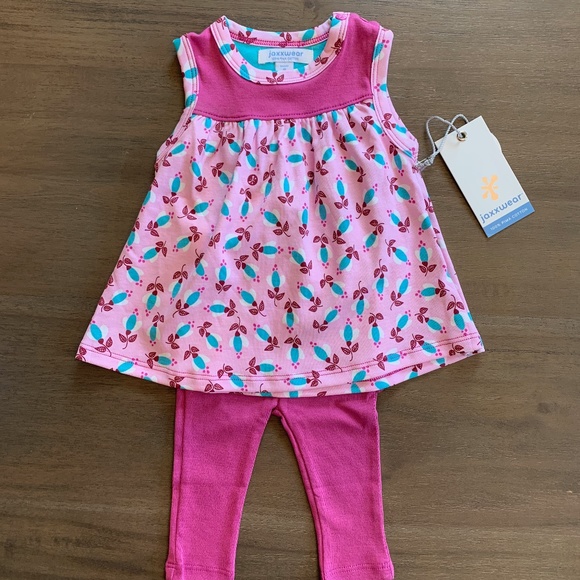 Jaxwear Matching Sets New Jaxwear Baby Girl 2 Piece Dress Leggings